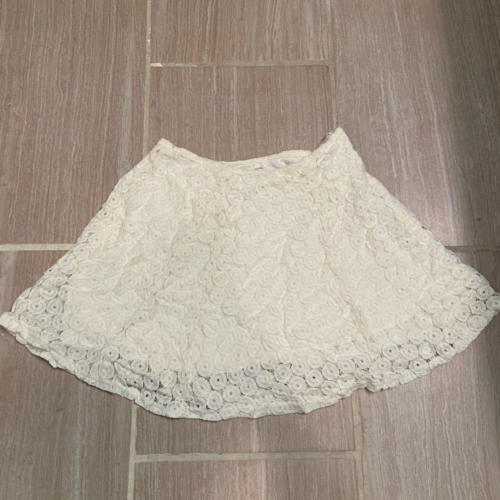 Forever 21 White Lace Skirt